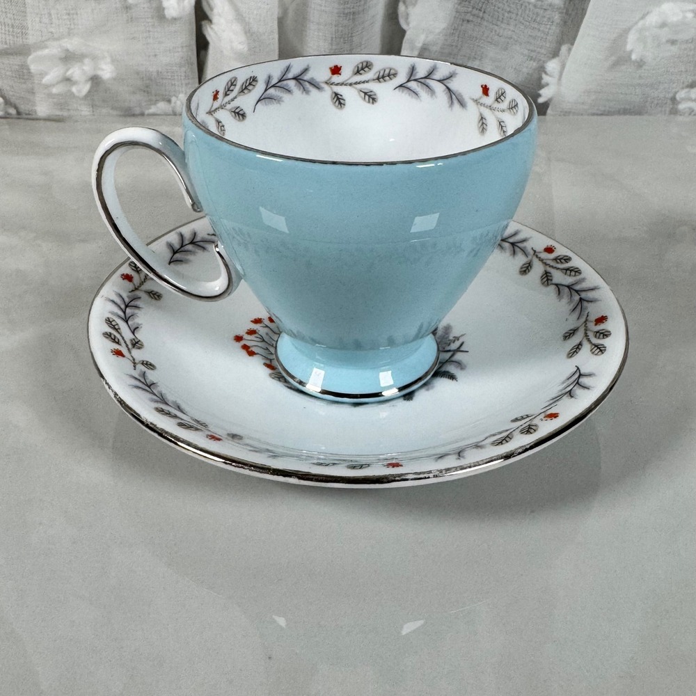 Royal Stafford Merlin Ware Vogue Tea Cup and Saucer Floral Bone China England